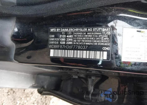 2006 Mercedes-Benz C 350 Luxury 4Matic from USA, damaged, VIN WDBRF87H36F778037